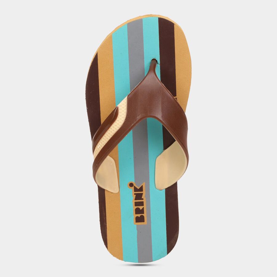 Kids Printed Flip Flops, भूरा, large image number null
