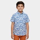 Boys Light Blue Cotton Classic Casual Shirt, Light Blue, small