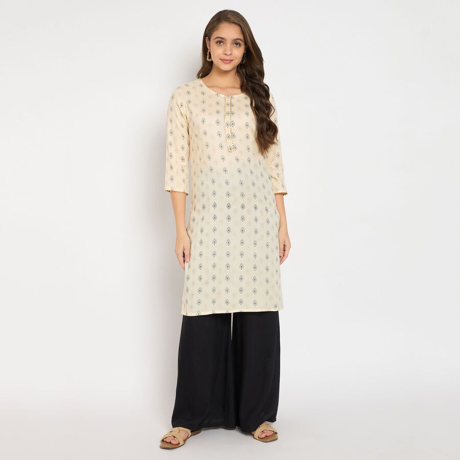 Ladies' Kurta, Off White, large image number null