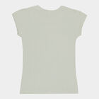 Girls Cotton T-Shirt, Light Green, small image number null