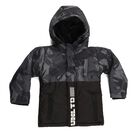 Boys' Black and Grey Hooded Casual Jacket, Mid Blue, small image number null