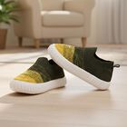 Boys' Olive Green Slip-On Casual Sneakers, Olive, small