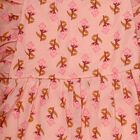Girls' Peach Sleeveless Floral A-Line Dress, पीच, small
