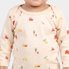 Infants' Light Green Cotton Round Neck Printed Baba Suit, Light Green, small