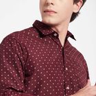 Printed Casual Shirt, Wine, small image number null