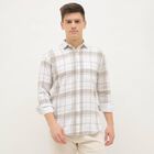 Men's Muted Beige Classic Casual Shirt, Beige, small