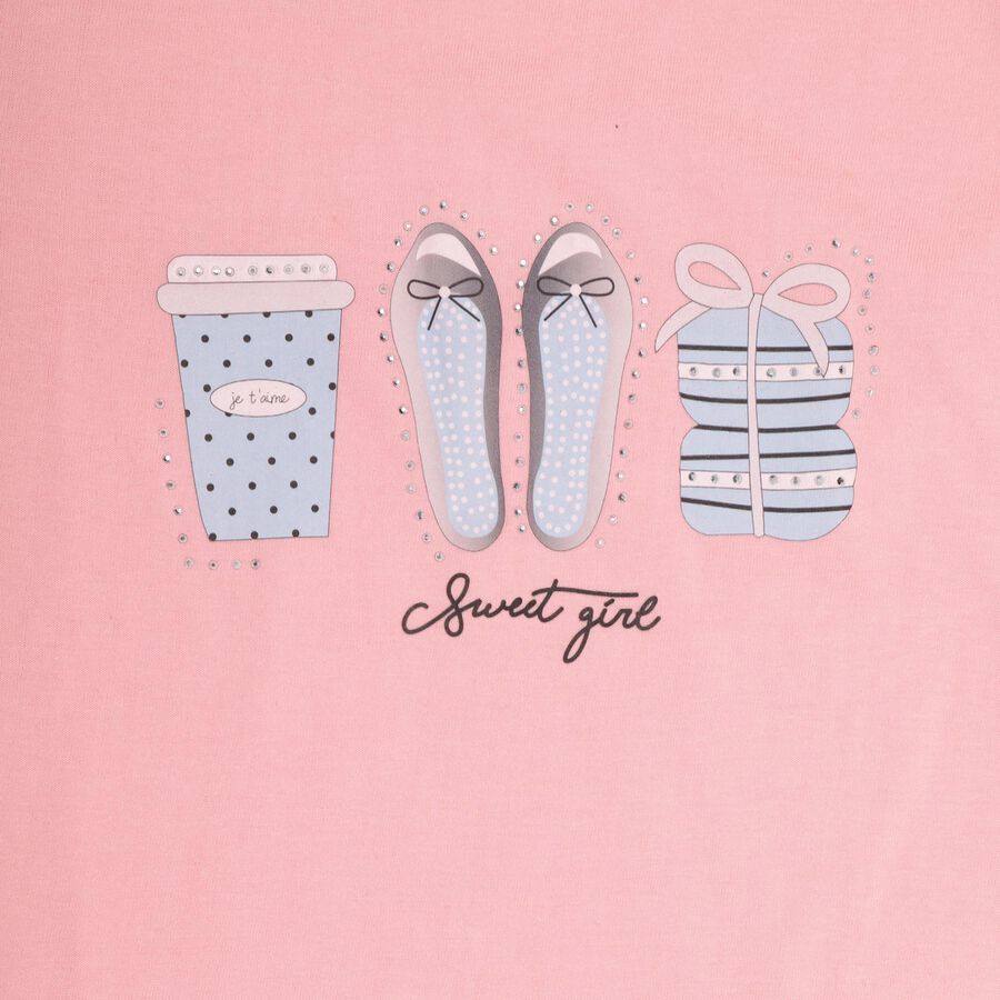 Girls' 100% Cotton T-Shirt , Light Pink, large image number null