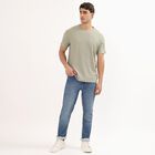 Men's Round Neck Half Sleeves T-Shirt, Light Green, small image number null