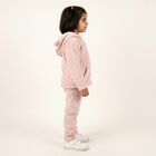Girls Soft Dusty Pink Hoodie Casual Hipster Set, गुलाबी, small image number null