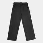 Girls Flared Pull Ups Jeans, Black, small image number null