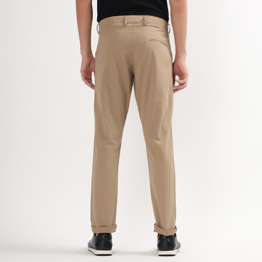 Men's Slim Fit Casual Trousers, Beige, large image number null