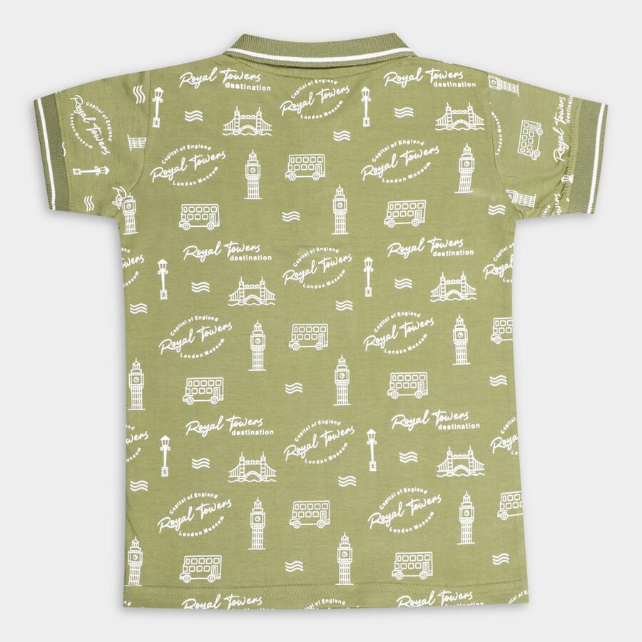 Boys Cotton T-Shirt, Olive, large image number null
