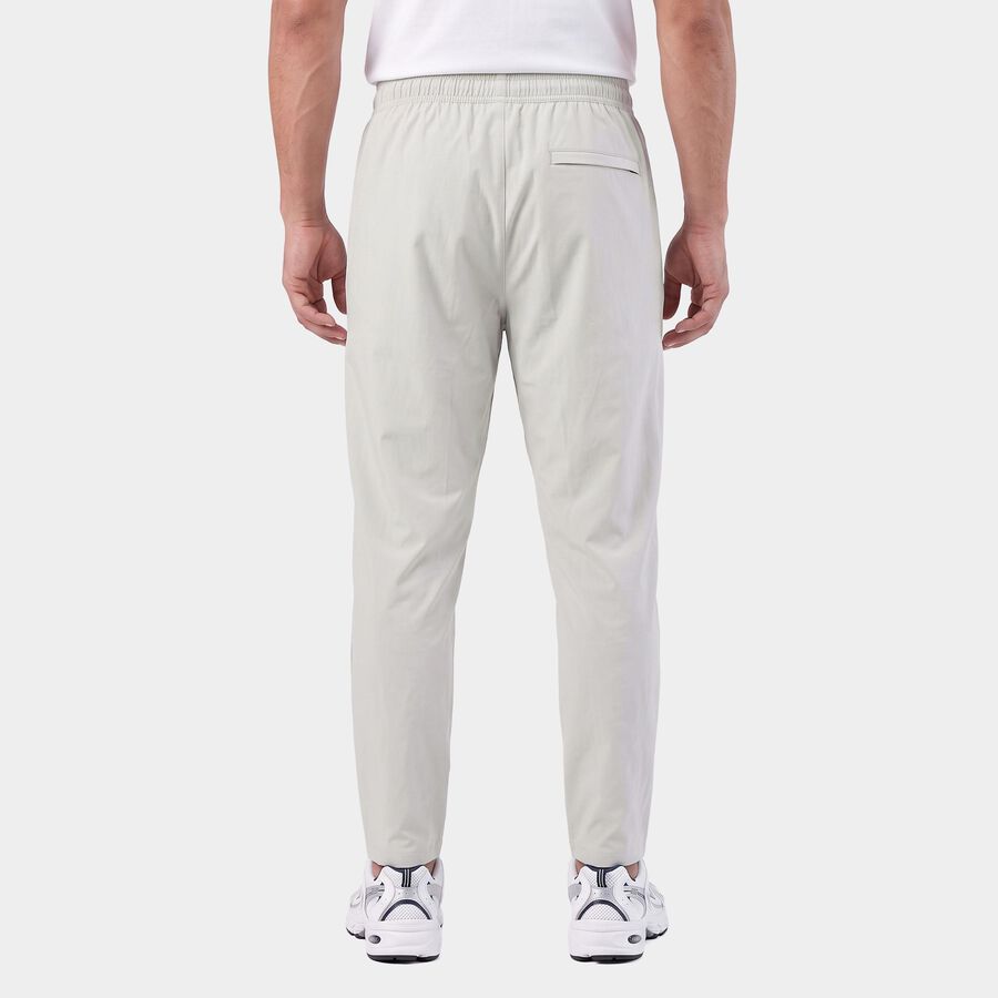 Men's Grey Panelled Track Pants, हल्का ग्रे, large