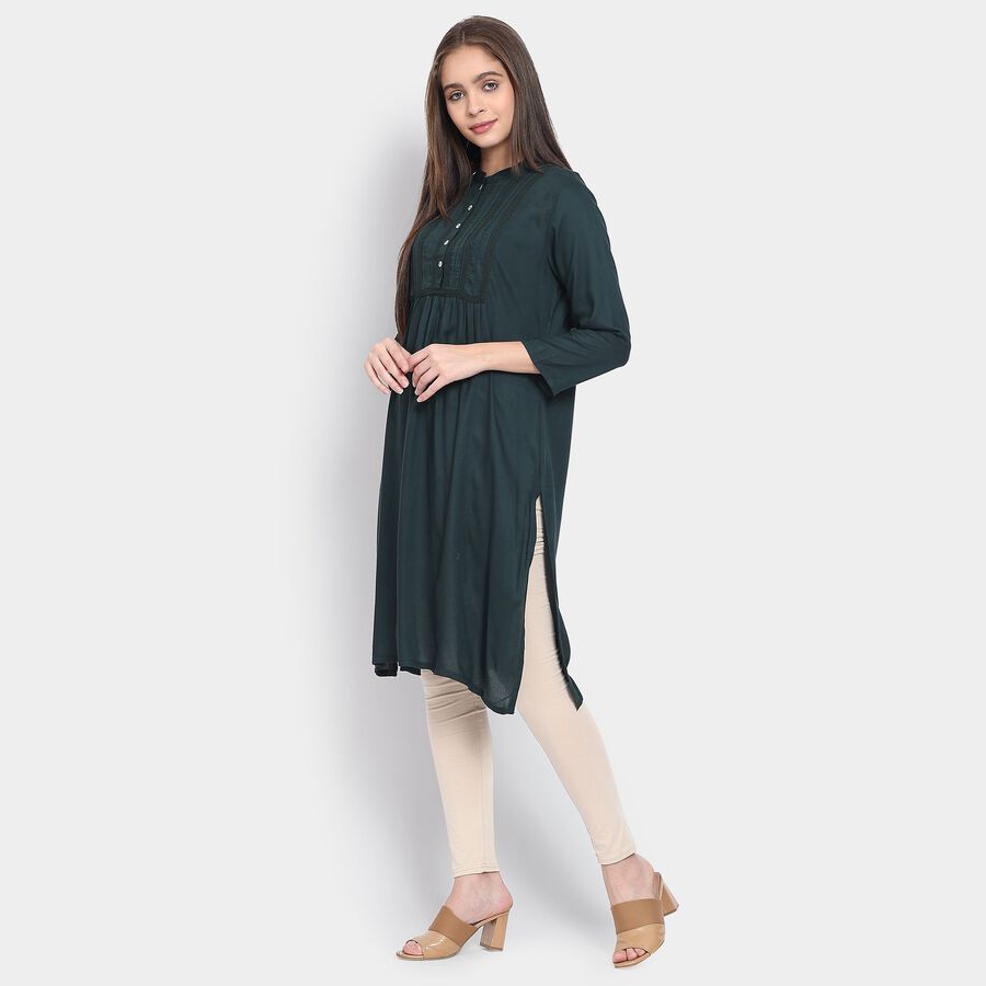 Ladies' Kurta, Dark Green, large image number null