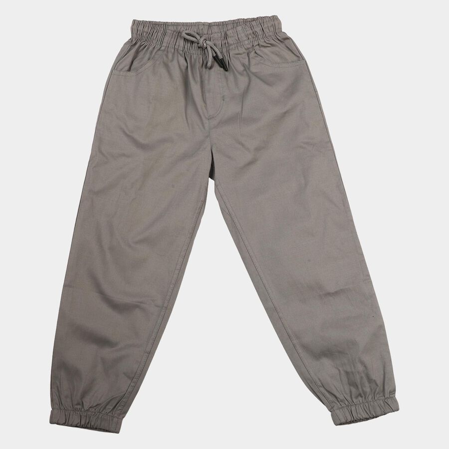 Boys Grey Jogger Trousers, Light Grey, large