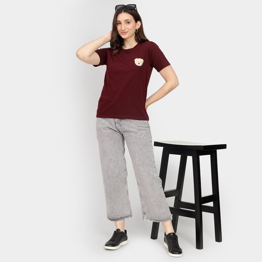 Ladies' 100% Cotton Jeans , हल्का ग्रे, large image number null