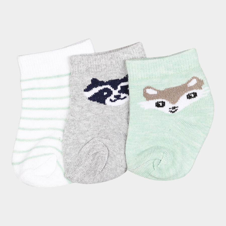 Infants Cotton Solid Socks, Light Green, large image number null