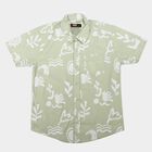 Boys Mint Green Cotton Regular Fit Casual Shirt, हल्का हरा, small