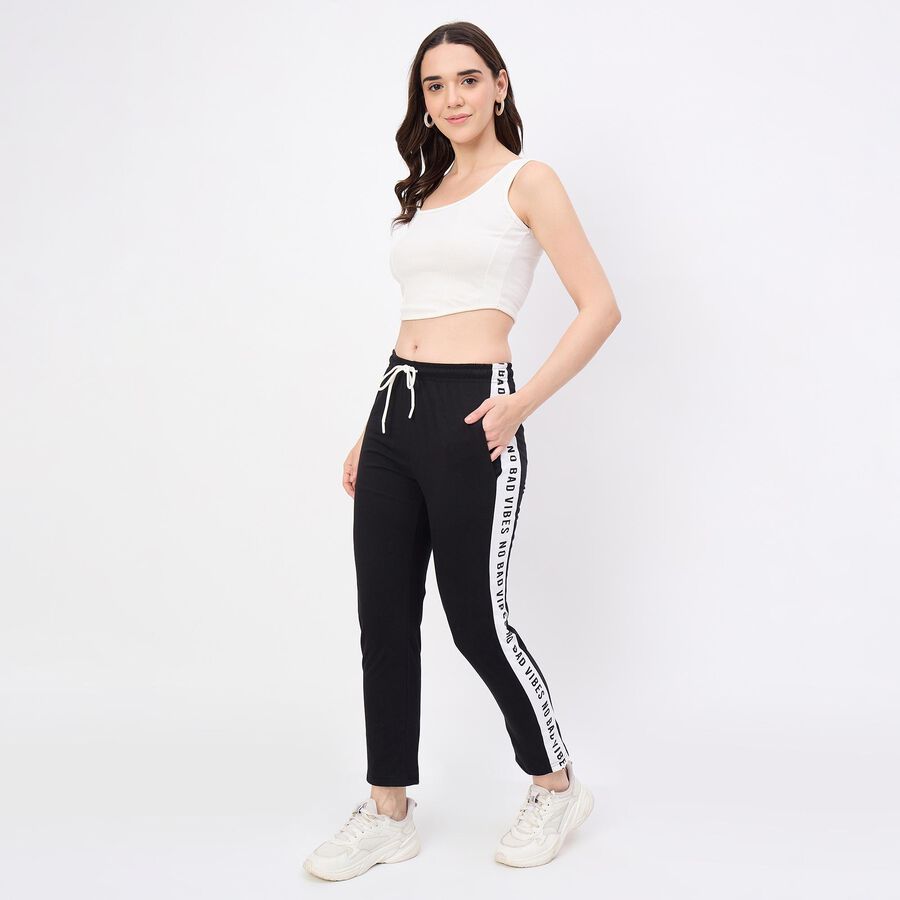 Ladies' Track Pants, काला, large