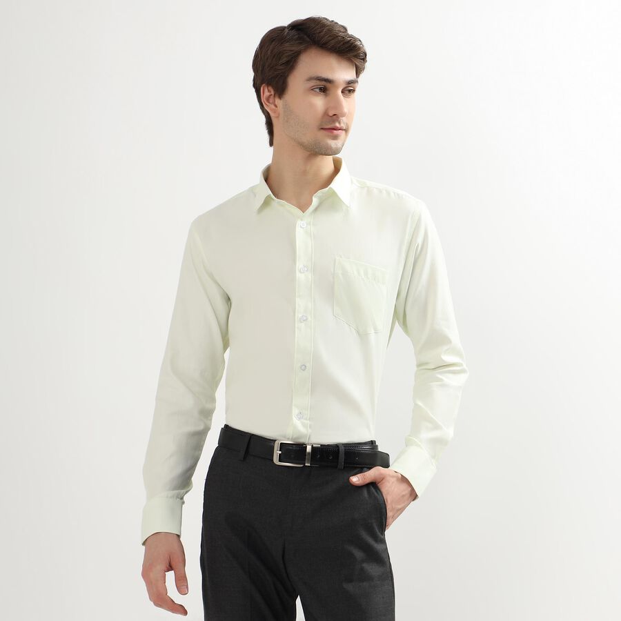 Men's Formal Shirt, Light Green, large image number null