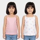 Girls Pink Cotton Vest, हल्का गुलाबी, small