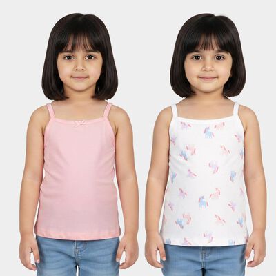 Girls Pink Cotton Vest