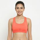 Women's Pink Sleeveless Athleisure Sports Bra, Pink, small