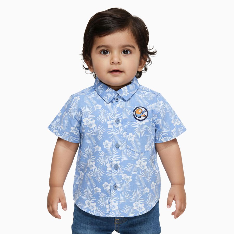 Infants' Shirt, Mid Blue, large image number null