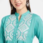 3/4Th Sleeves Straight Kurta, Light Blue, small image number null