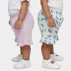 Infant Girls' Multicolour Regular Fit Ruffle Hem Half Pant, Lilac, small