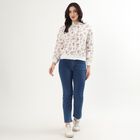 Women's Off White Hooded Casual Sweatshirt, ऑफ व्हाइट, small image number null