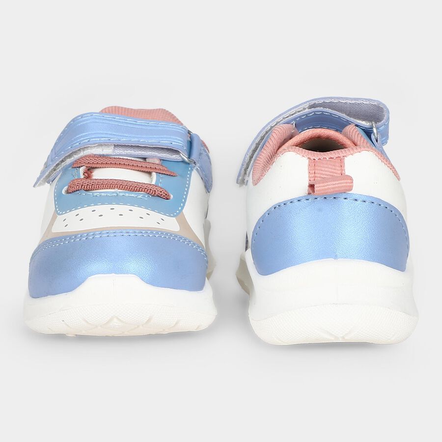 Girls' Blue Velcro Sneakers, Blue, large