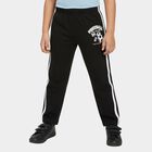 Boys' Jet Black Cotton Blend Football Print Pyjama, Black, small image number null