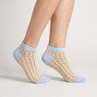 Women's Assorted Regular Fit Printed Pack of 3 Socks, चुनिंदा, small