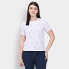Ladies' Round Neck T-Shirt , White, small