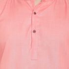 Printed Mandarin Collar Kurta, Peach, small image number null