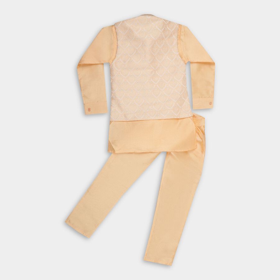 Boys' Kurta Pyjama, Peach, large image number null