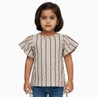 Girls' T-Shirt, Beige, small
