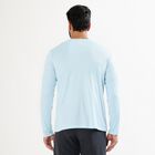 Men's Light Powder Blue Round Neck Casual T-Shirt, Light Blue, small image number null