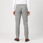Men's Grey Slim Fit Flat-Front Formal Trousers, Light Grey, small