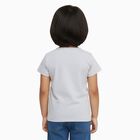 Girls Light Grey Round Neck Casual T-Shirt, Melange Light Grey, small image number null