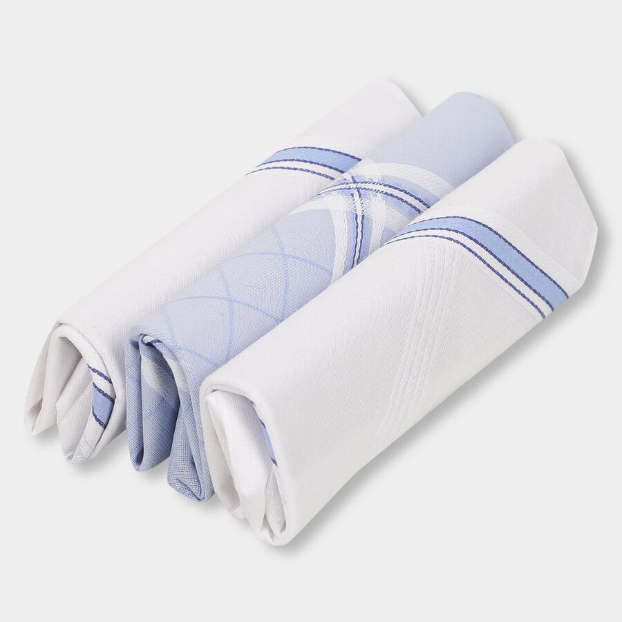 Men's Basic Hanky , Light Blue, large image number null