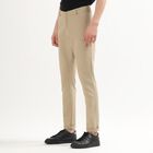 Men's Slim Fit Casual Trousers, Beige, small image number null