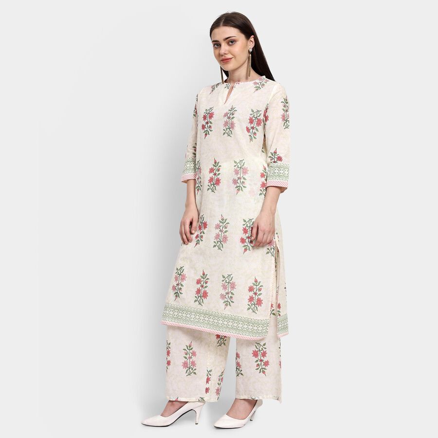 Ladies' 100% Cotton Ethnic Set , Light Pink, large image number null