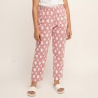 Girls' Muted Pink Heart Printed Winter Pyjama, Light Pink, small image number null
