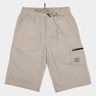 Boys' Off White Relaxed Fit Cotton Jamaican Shorts, Off White, small