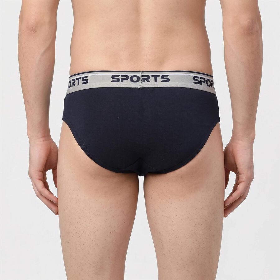 Men's Navy Blue Regular Fit Briefs, नेवी ब्लू, large