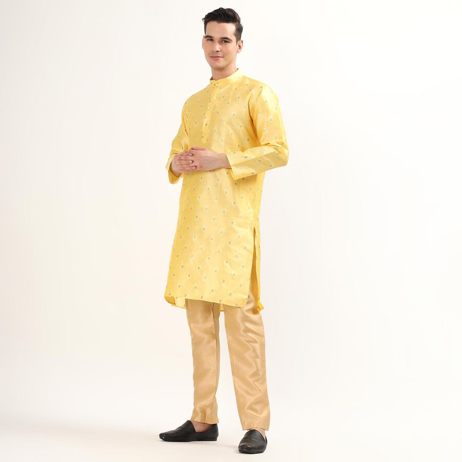 Men's Kurta Pyjama, पीला, large image number null