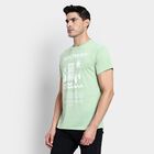Men's Round Neck Half Sleeves T-Shirt, Light Green, small image number null