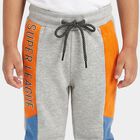 Boys Ecru Melange Jogger Graphic Pyjama, Ecru Melange, small